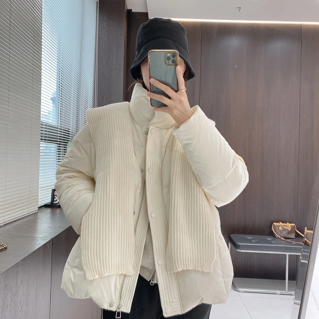 IMFLY金小金自制 羽绒服DYW8253冬装上新立领披肩保暖面包服外套