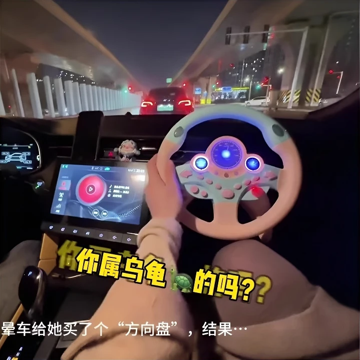副驾驶女朋友专属座方向盘大人防晕车神器儿童益智模拟驾驶小玩具