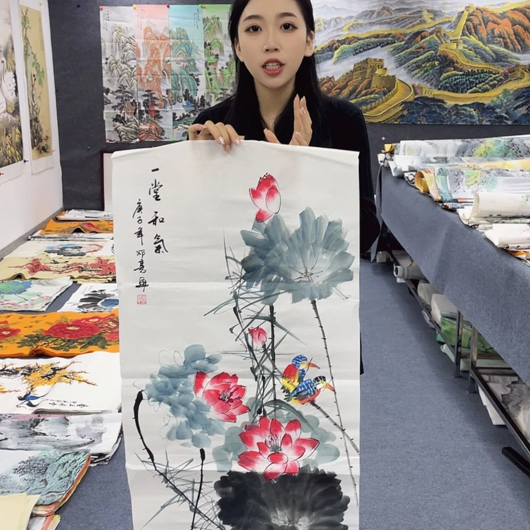 国画作品小姐姐放漏…