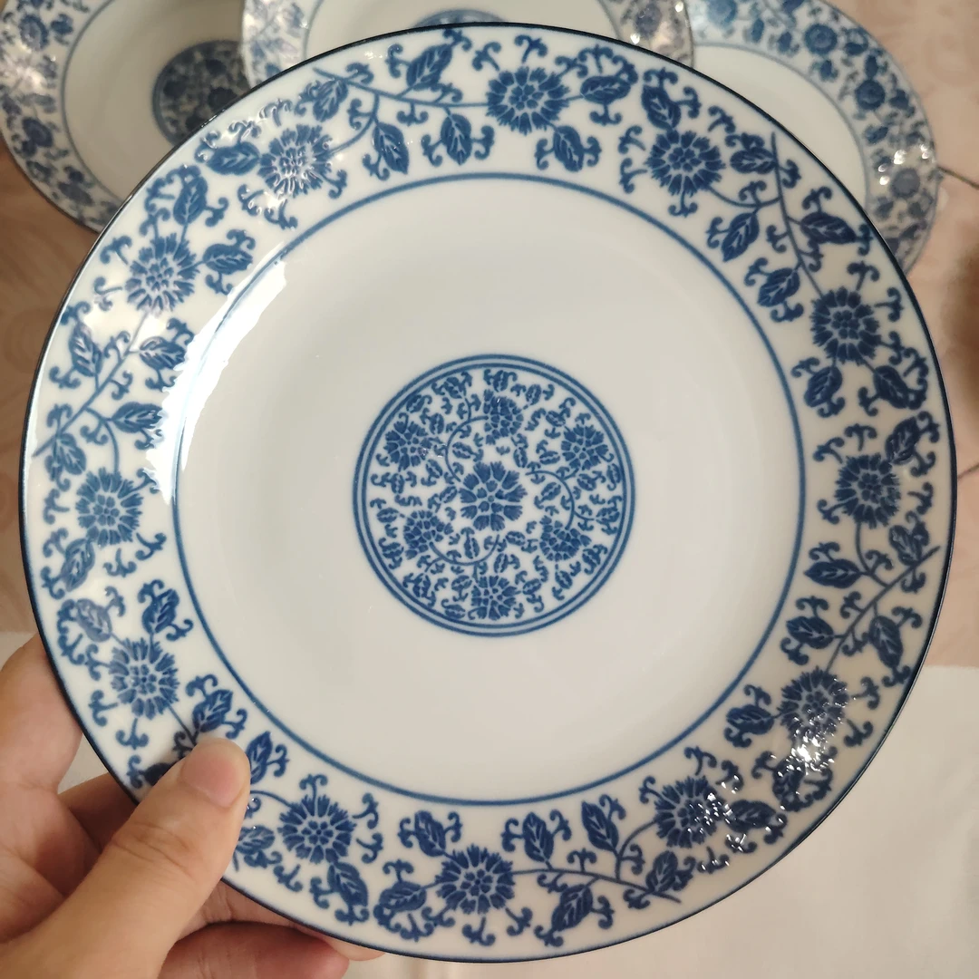 【袁氏瓷业】釉下彩八英寸青花深盘（一个）