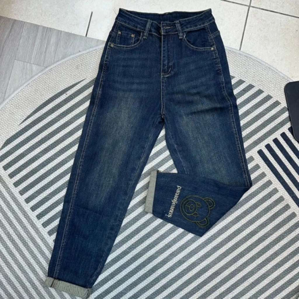 时尚潮流百搭休闲韩版宽松哈伦老爹牛仔裤8667