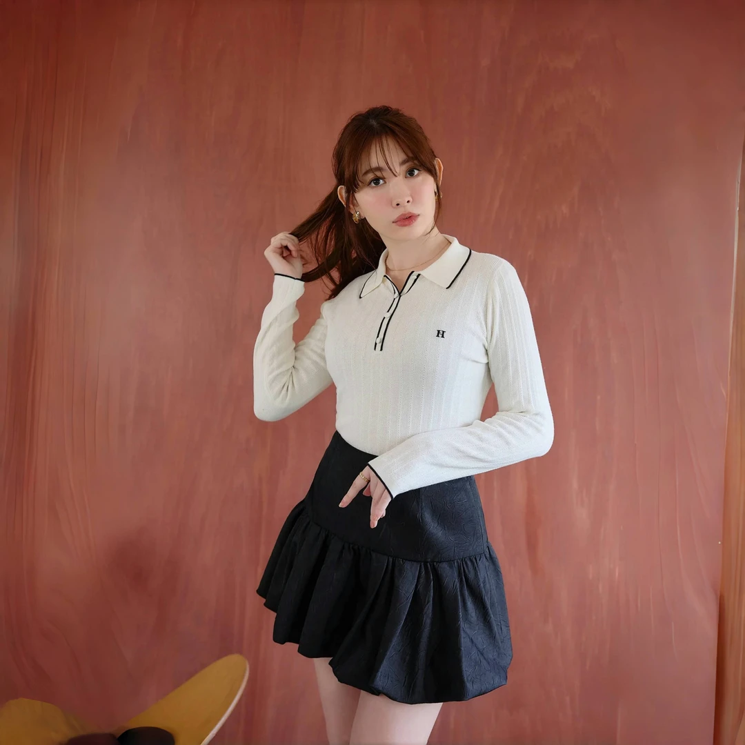 Her lip to皮克Polo针织上衣【日本直邮不退换】百搭修身春季新款