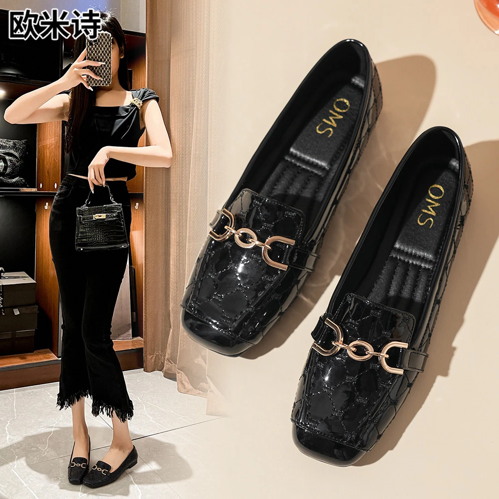 时尚平底鞋【简约百搭】春秋新款商务通勤工作鞋女单鞋子女