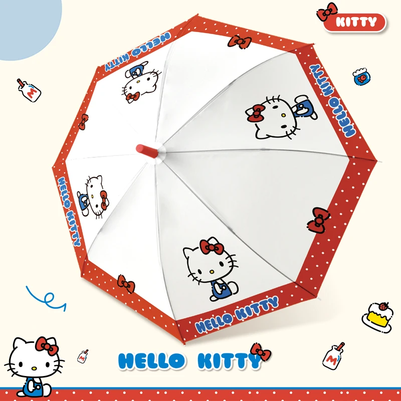 Hello Kitty正版授权长柄伞磨砂可爱高颜值女生半自动雨伞