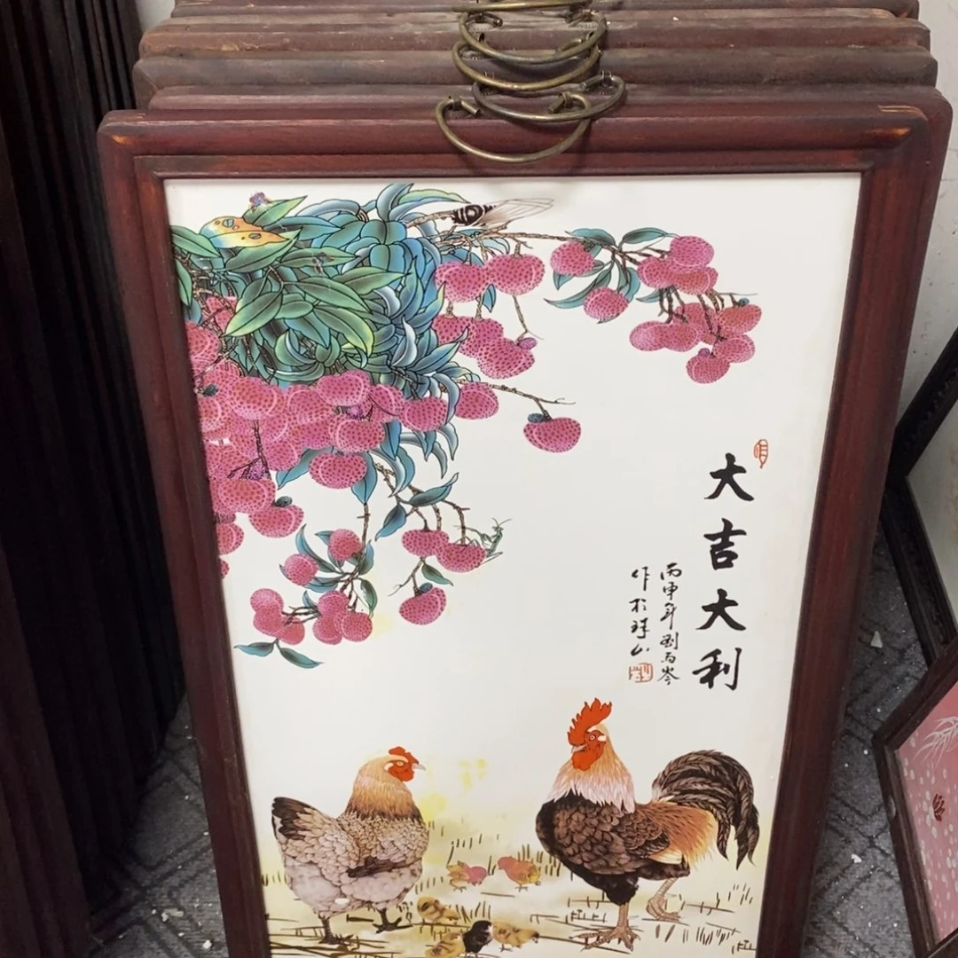 瓷片86*46厘米景德镇瓷板画柴窑烧制