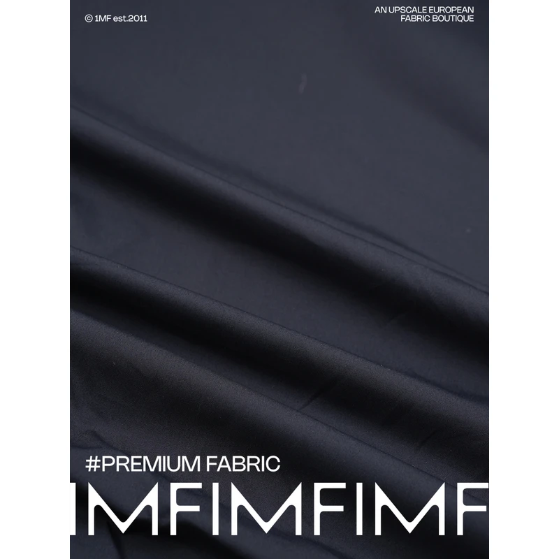 意大利面料 棉质面料黑色纯色衬衫半裙服装布料 幅宽130CM