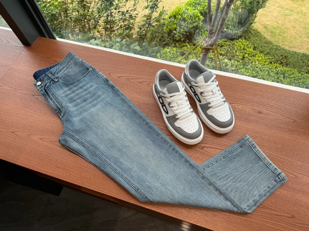 VLEATLTIAN奢品-2025夏季新款休闲时尚男士蓝色牛仔裤-7727