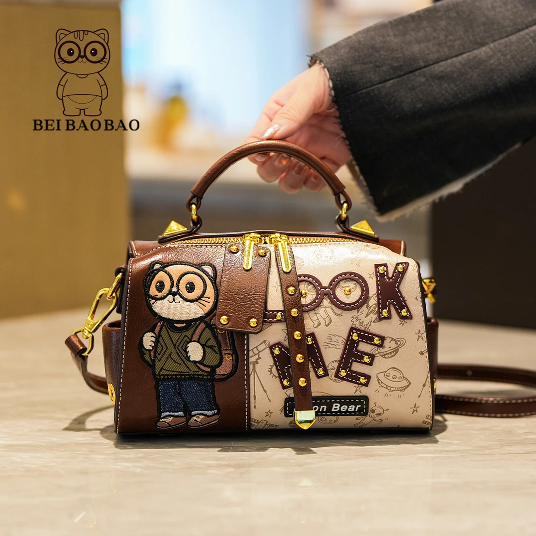 北包包新款卡通撞色枕头包包手提百搭小众设计单肩斜挎包