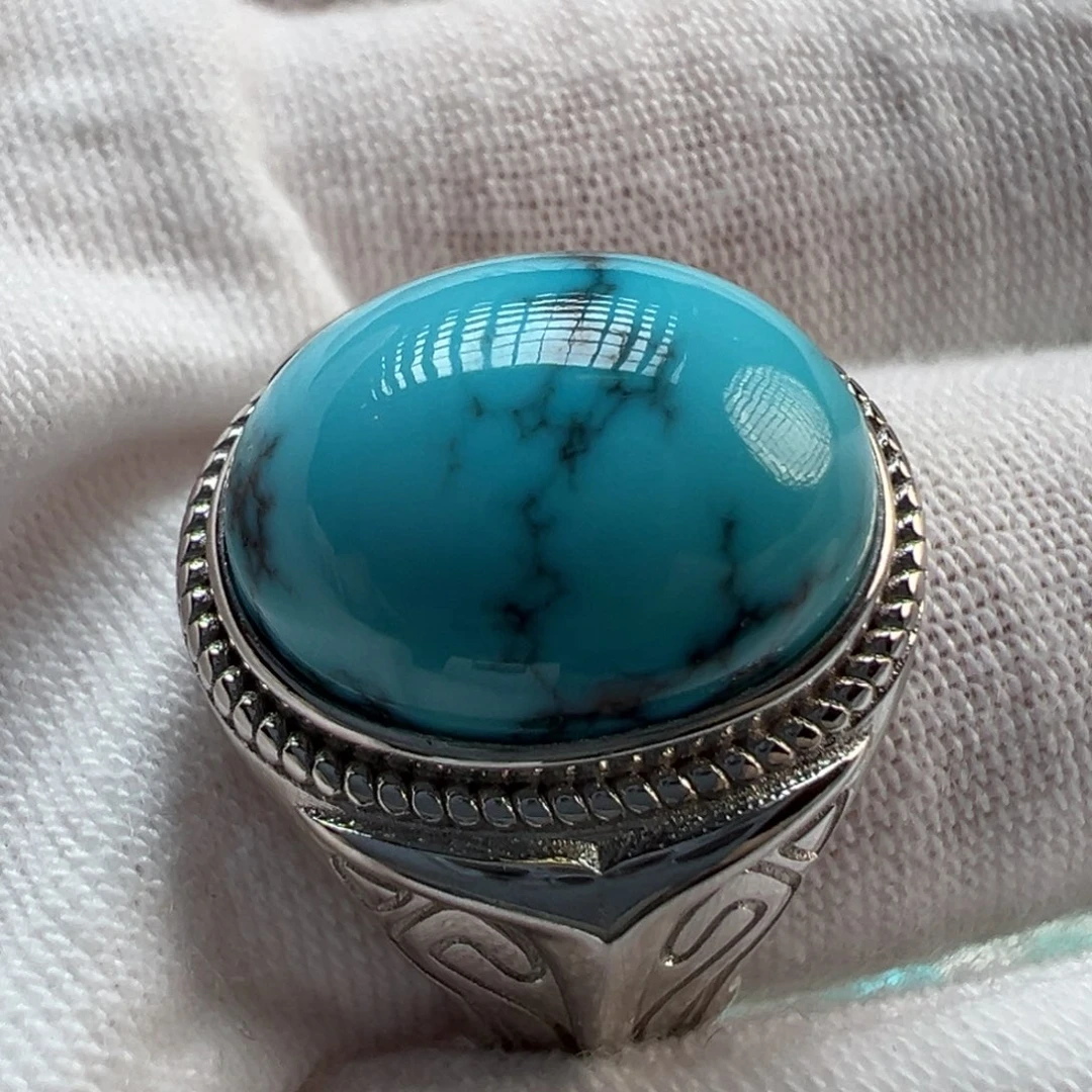 绿松石银S925镶嵌配饰