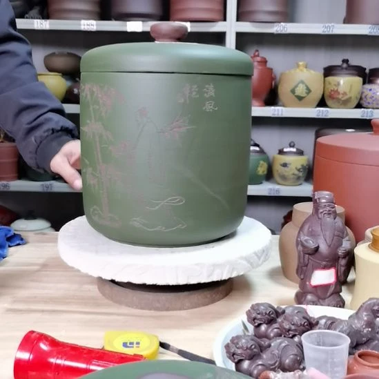 紫砂茶叶罐处理不退不换八饼装茶叶罐178