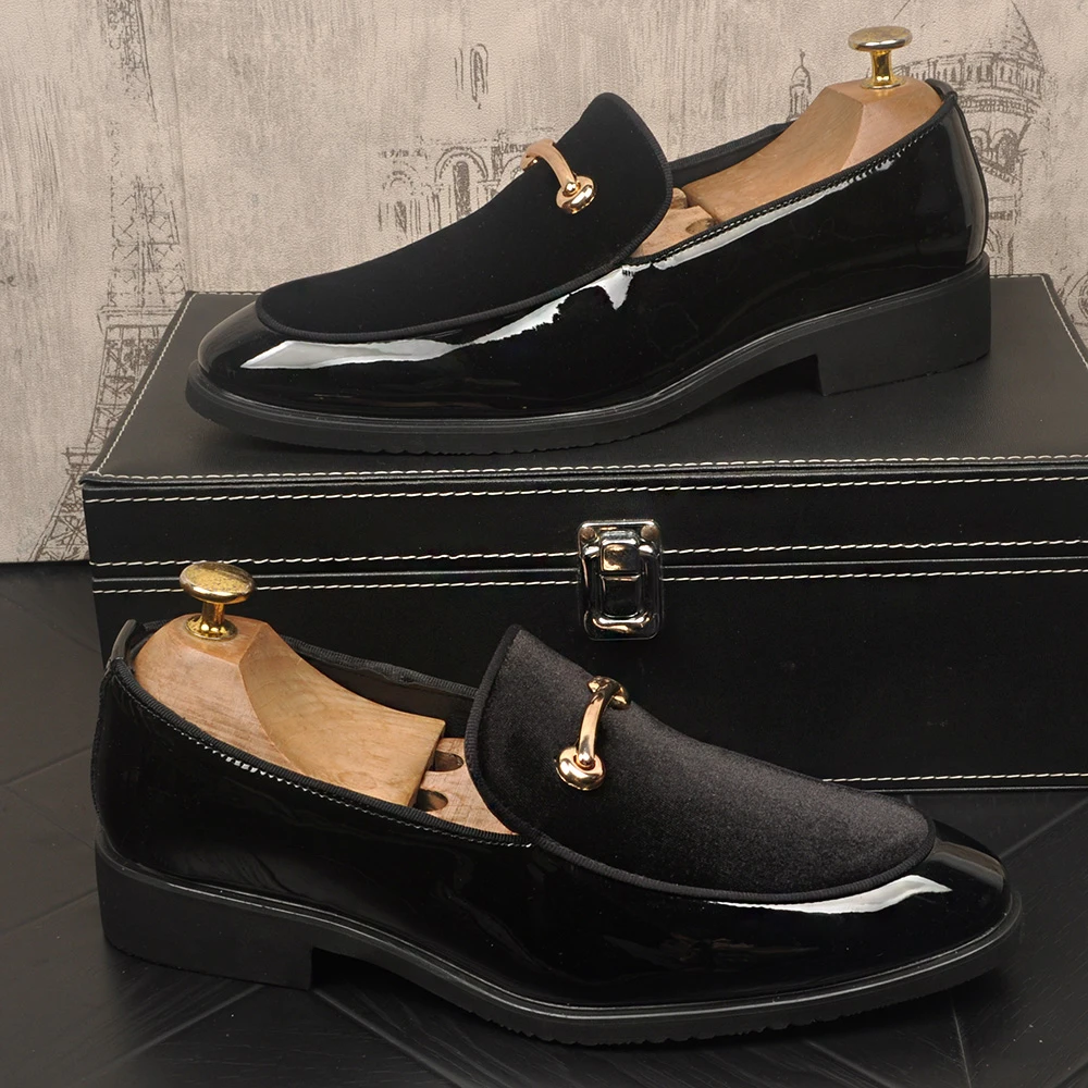 马衔扣纯色套脚尖头夏季休闲皮鞋绒面时尚懒人鞋内增高英伦风单鞋