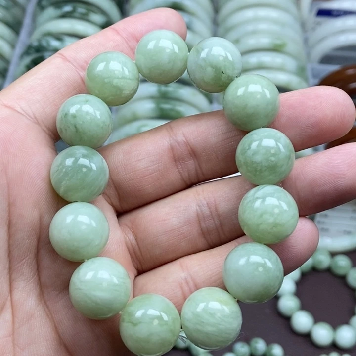 蛇纹石玉未镶嵌手链