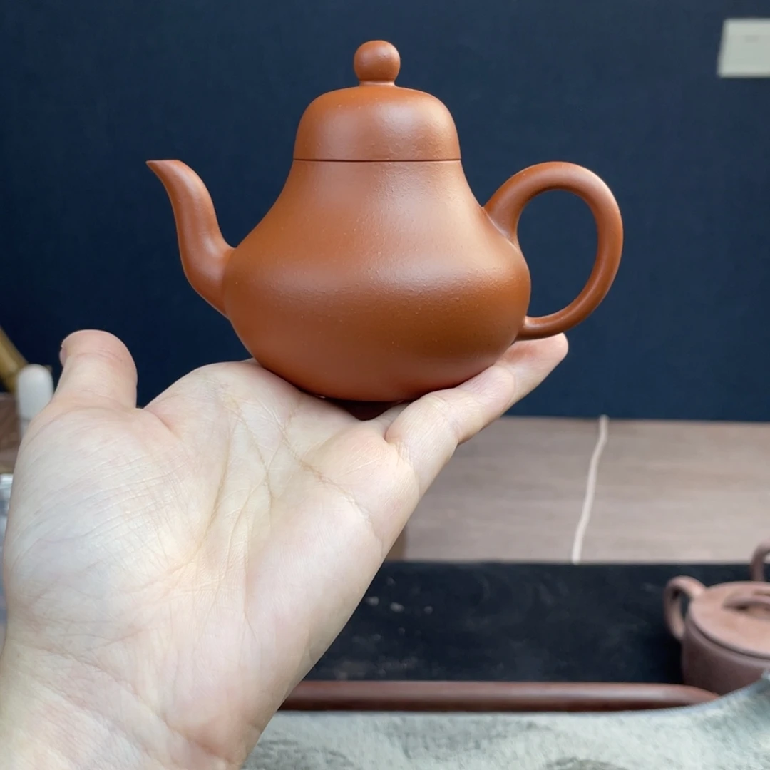 光***佬茶壶紫砂微瑕半手工生砂朱泥思婷160cc