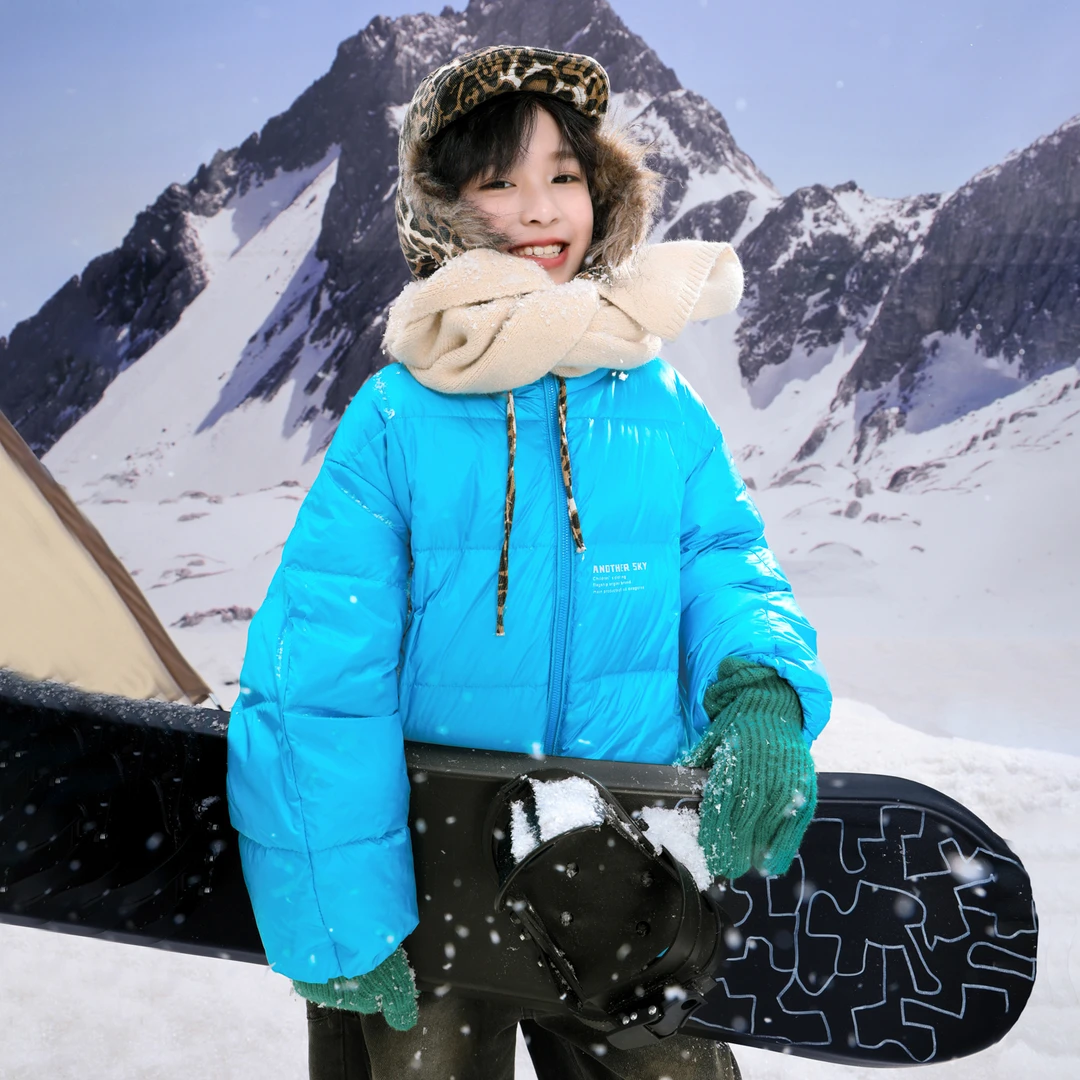 男童冬装90安心绒滑雪羽绒服2025新款学生儿童极寒防水外套潮
