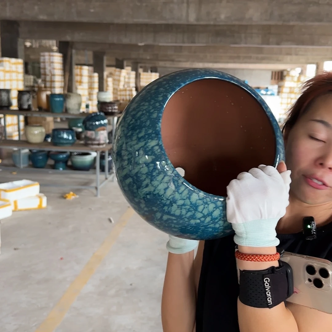 紫砂花盆王嫂花盆0731-634高21口19