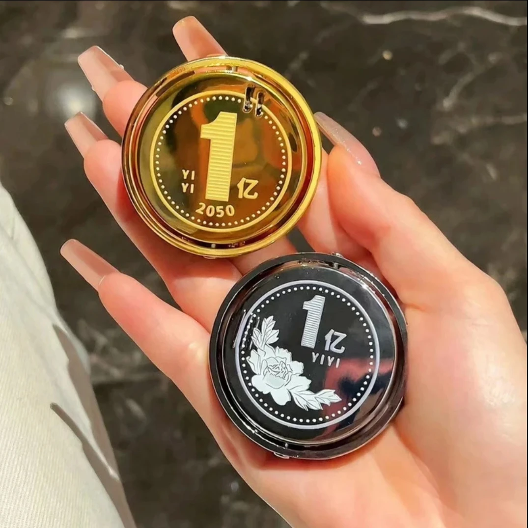 抖音网红金属创意解压旋转陀螺转大钱金币充气打火机解压旋转潮玩