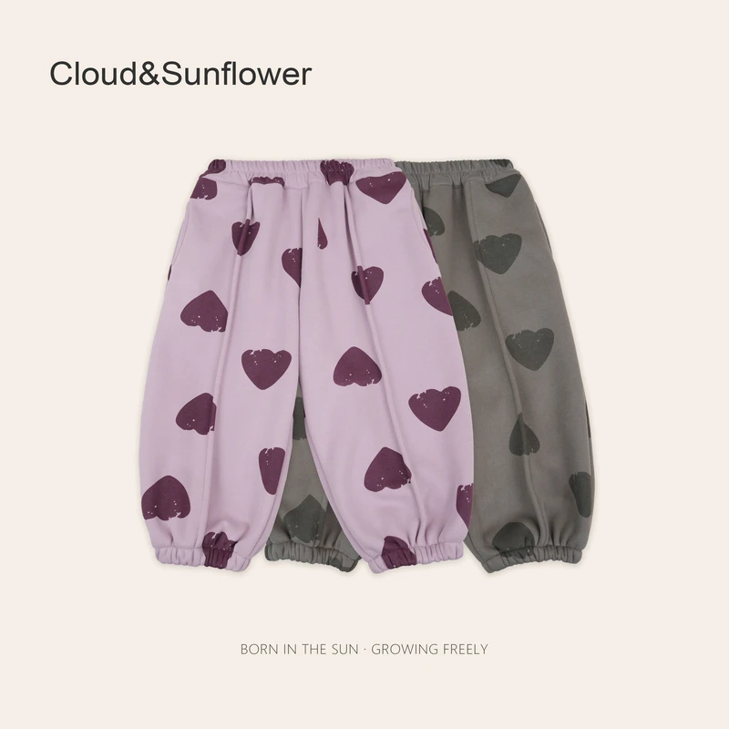 女童满印大爱心束脚卫裤1113203