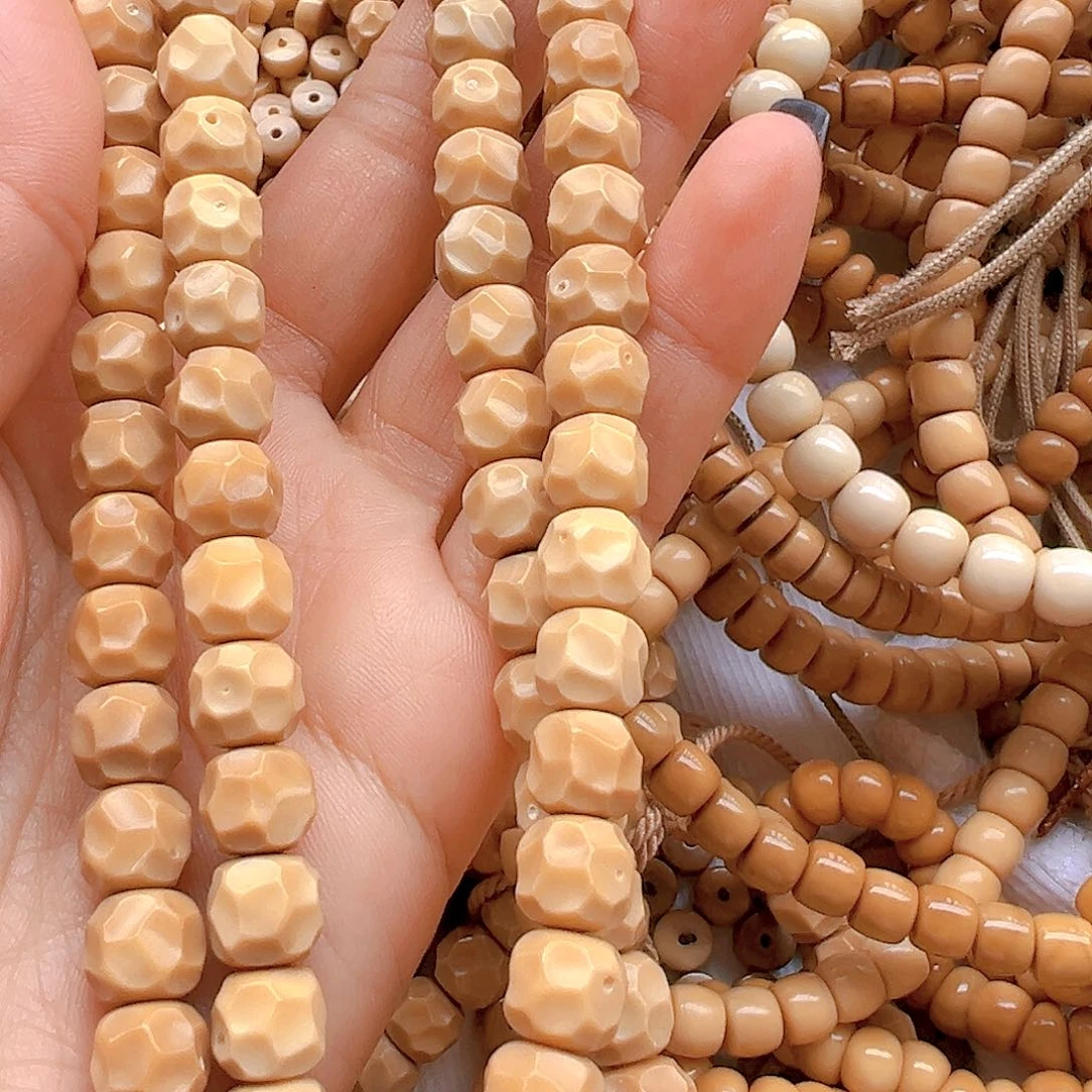 菩提根/象牙果手串卡8+无相带月脖挂