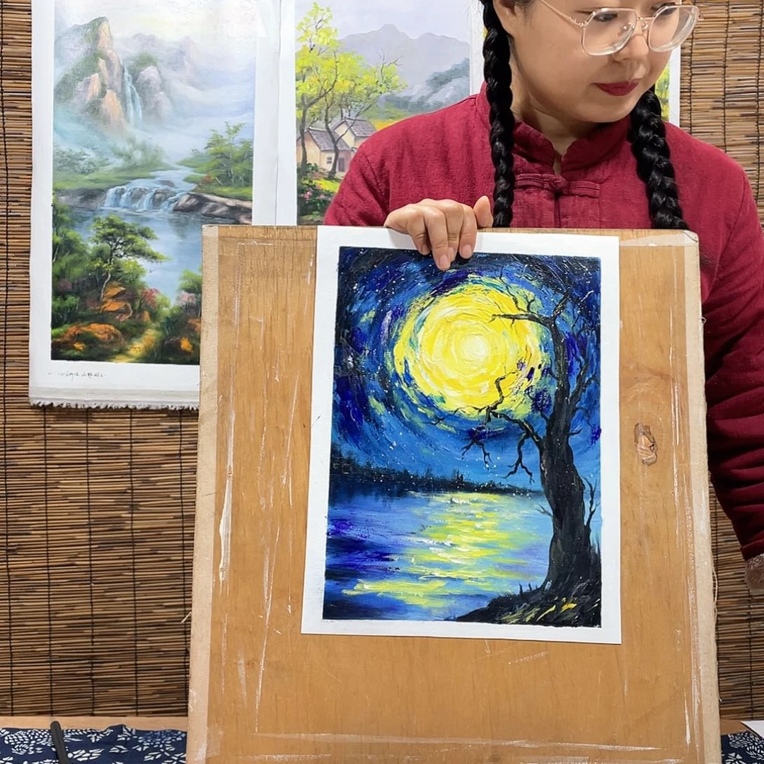 油画恭喜竞拍成功薇爽