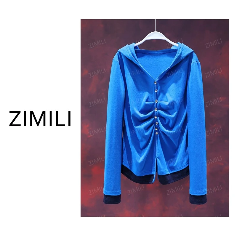 【亮哥欧货女装】冬季热感天丝《克莱因蓝》高弹显瘦打底上衣5365-E9