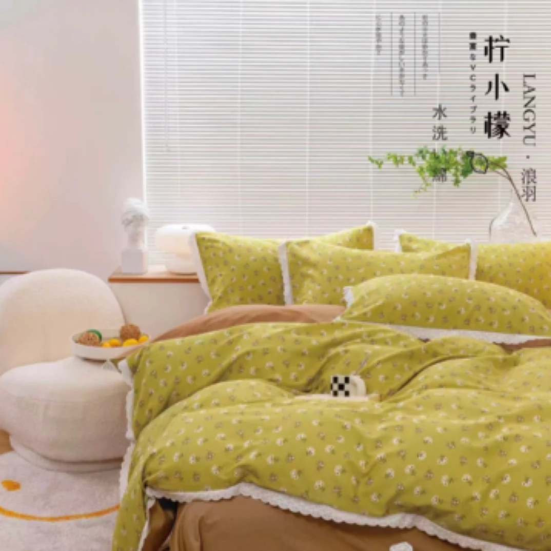 %全棉四件套小碎花亲肤柔软