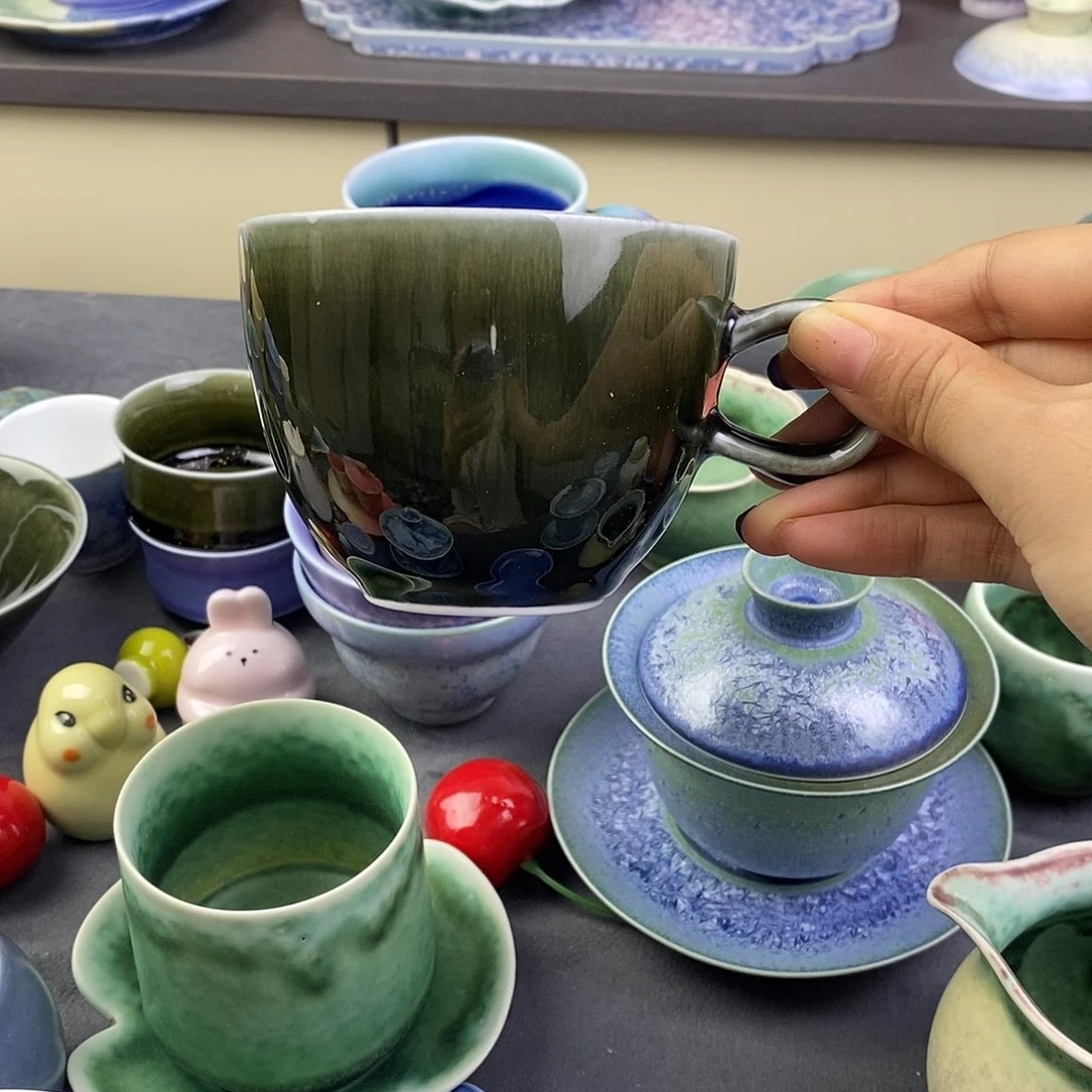 景德镇高温颜色釉咖啡杯