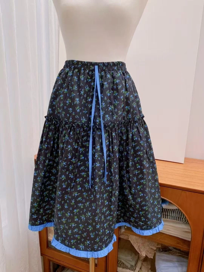 路一.韩国 Seoul   初见繁花  木耳边半身裙 DP20250206022