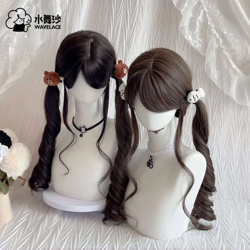 【花漾心恋】水舞沙扎好马尾款Lolita甜美少萝双马尾仿真人假发套