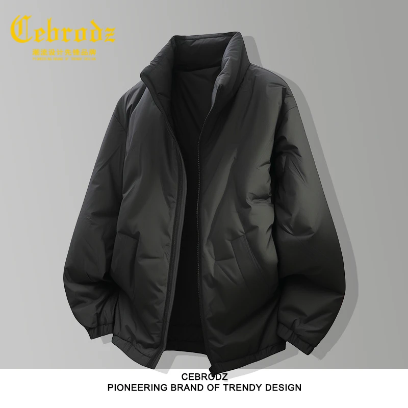 法国Cebrodz轻薄中老年立领羽绒服男款冬季2025新款保暖夹克外套