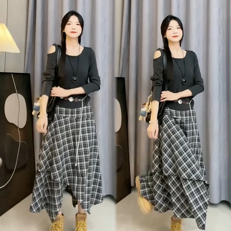 2025秋季新款时尚显瘦气质网红高档套装女高级百搭宽松大码两件套