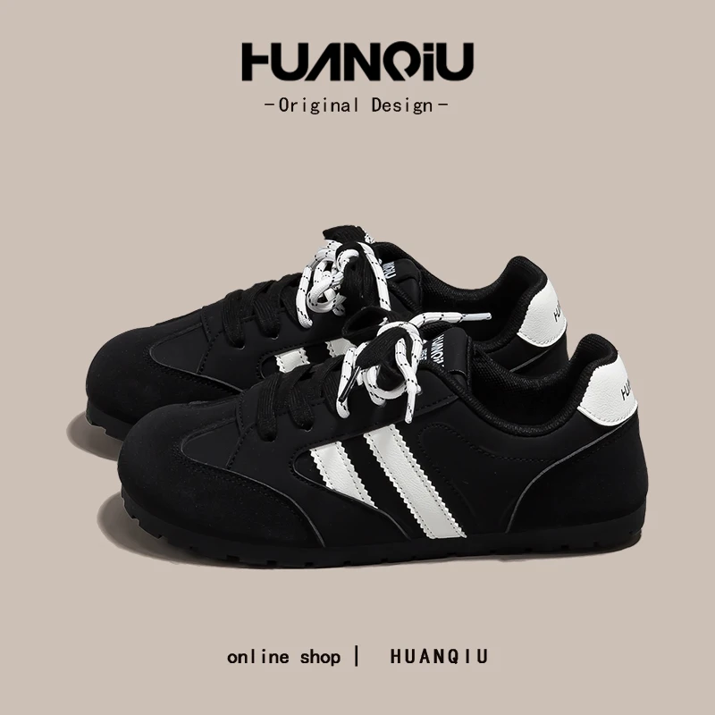 环球高颜值新版双杠德训鞋女款2025新款爆款显脚小休闲板鞋HC298