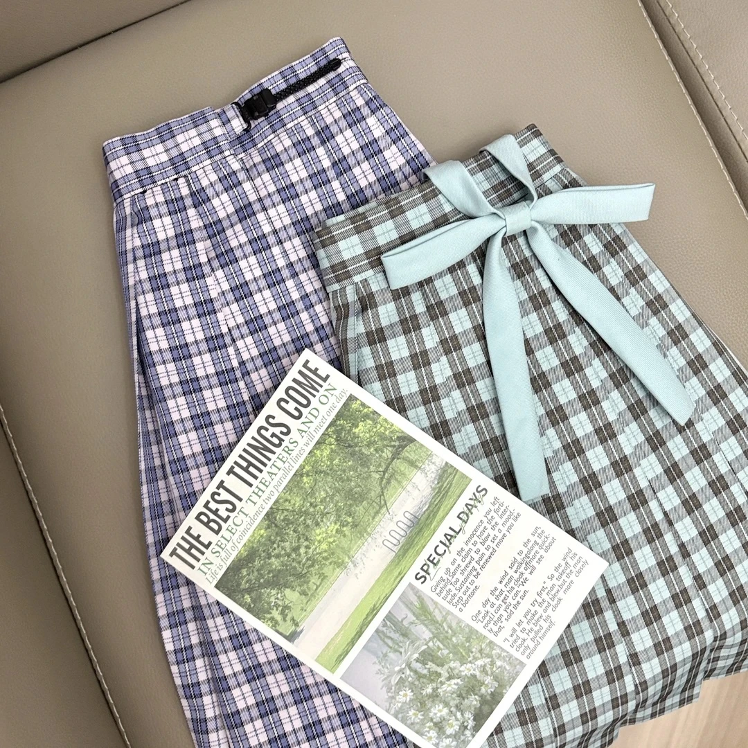 麻薯JK制服双子格裙【碎碎冰&葡萄冻】学院风女日系百褶裙百搭显白