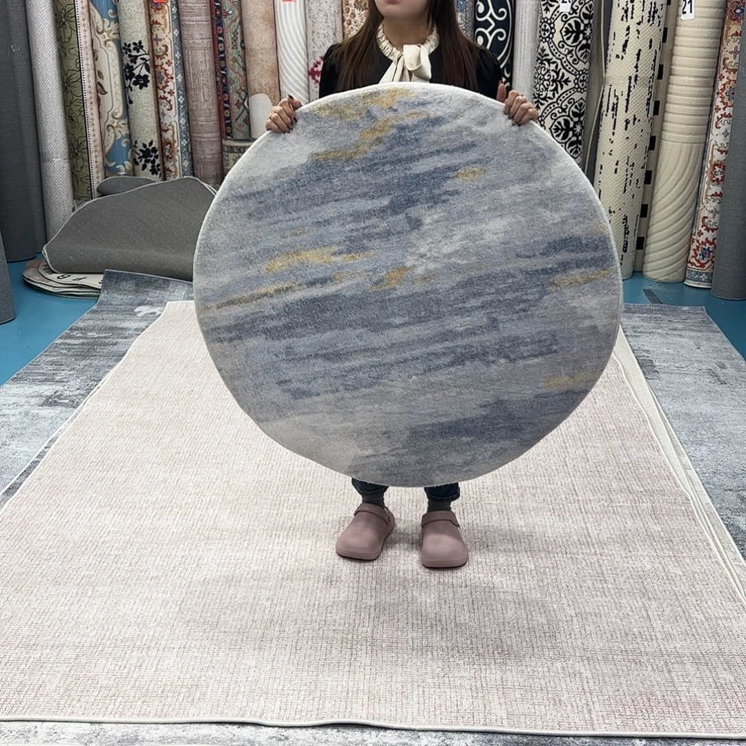 混纺加厚棉布底仿羊绒直径一米圆全新特价福利