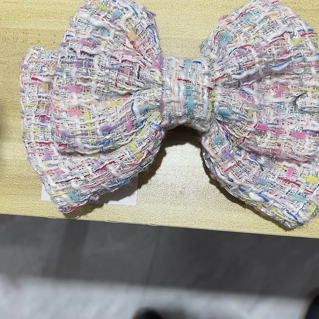 皮质铁合金蝴蝶结发夹