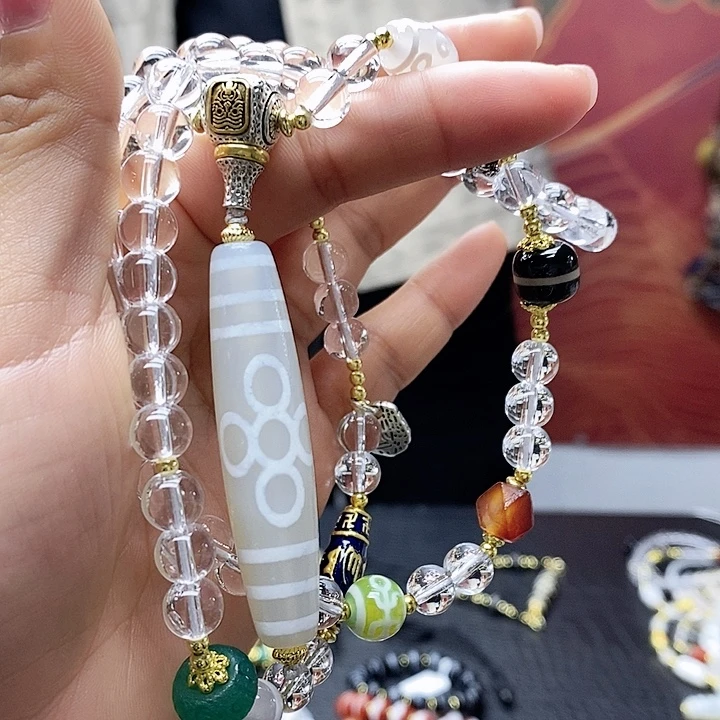 玛瑙/玉髓合金颈饰