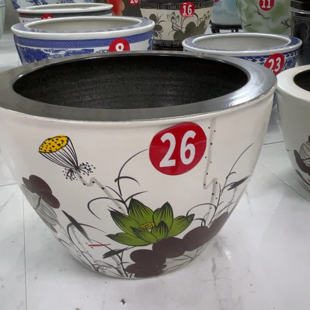 宫***高琉璃手工艺品陶瓷鱼缸