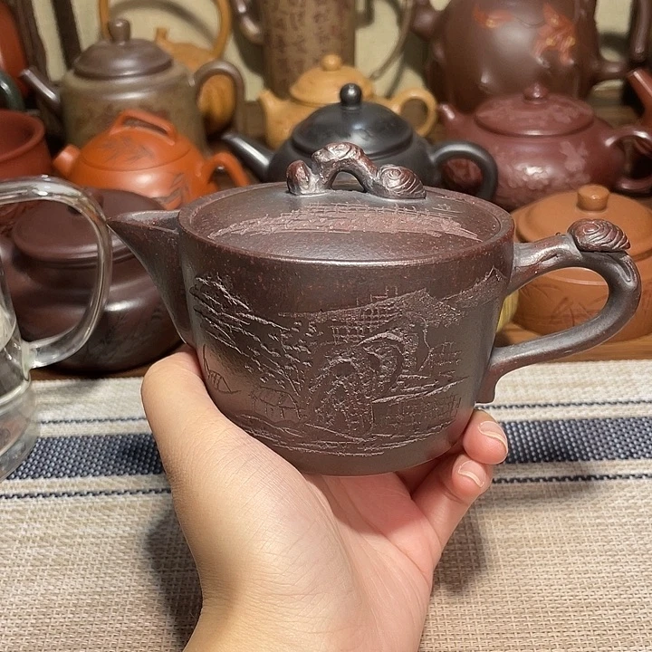 茶壶紫砂紫砂宜兴紫砂壶微瑕180cc