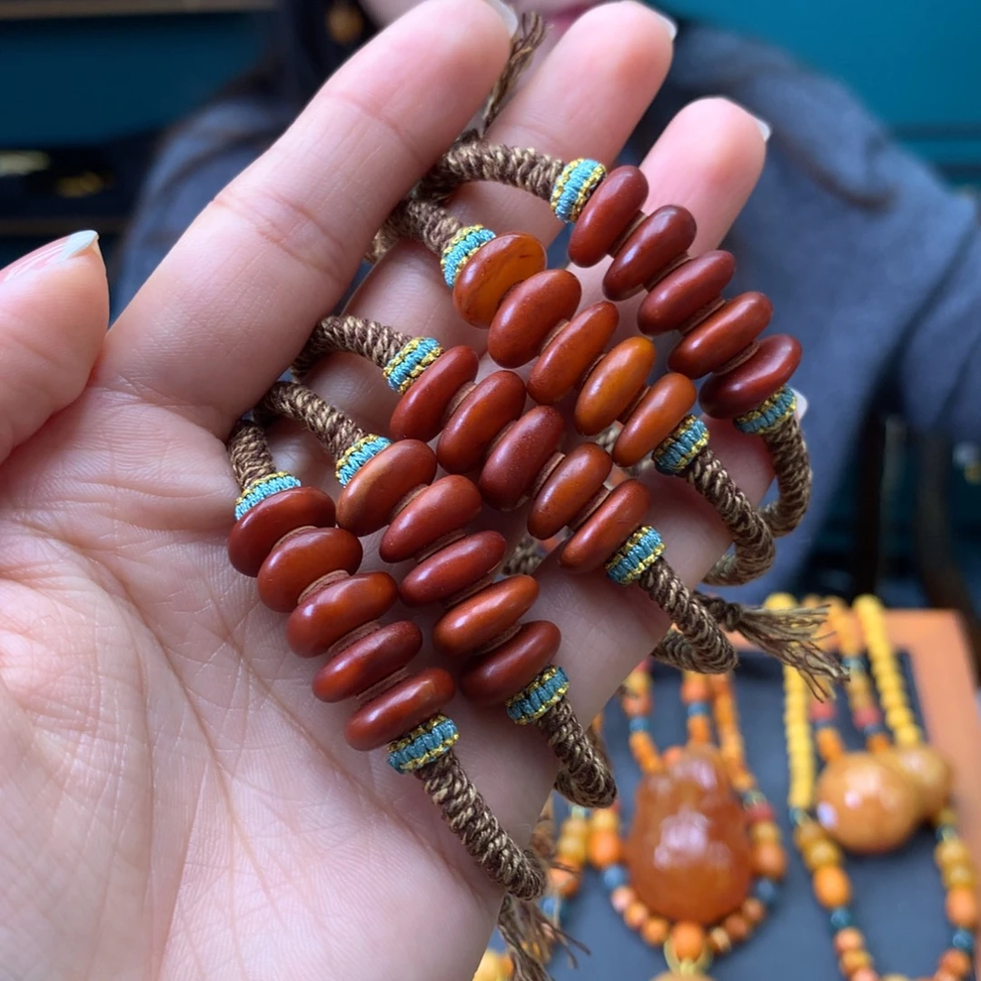 蜜蜡未镶嵌手绳多样性发一