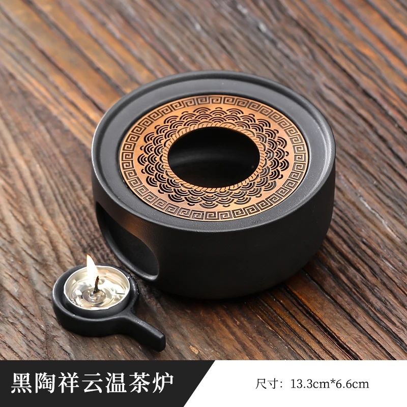 日式温茶炉底座温茶器围炉煮茶家用暖茶炉蜡烛加热保温耐热玻璃壶