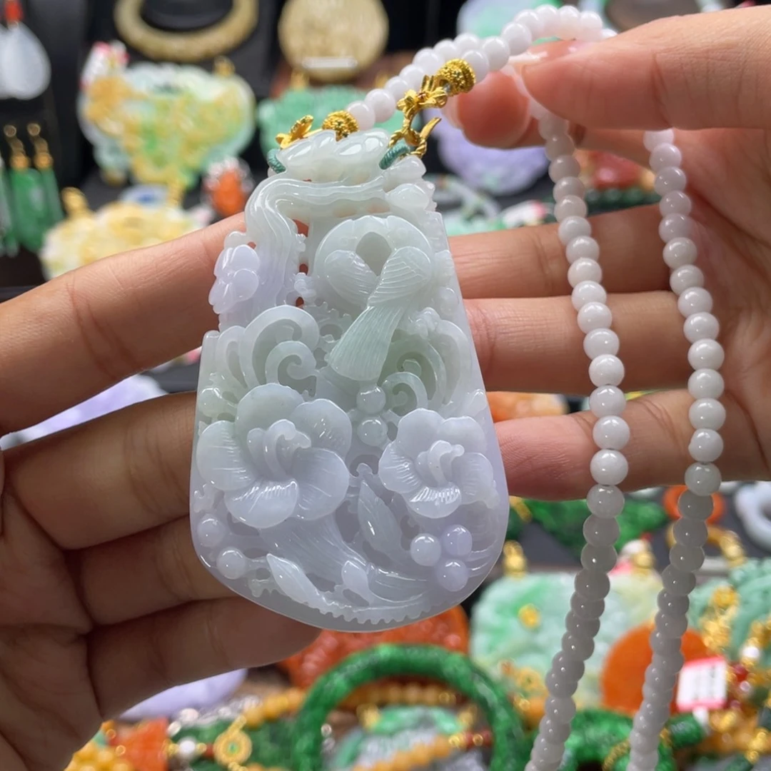 翡翠未镶嵌颈饰代编织