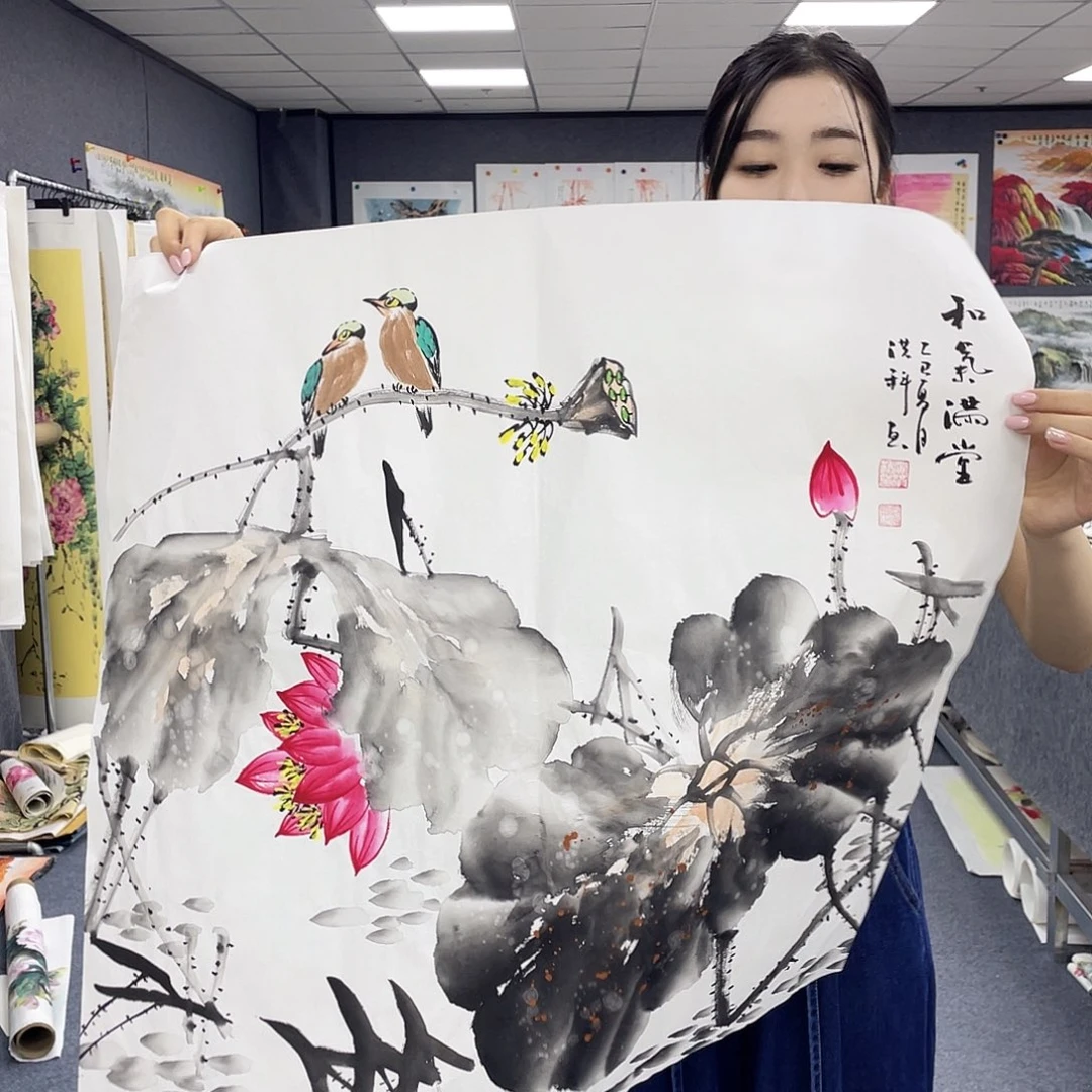 国画作品小姐姐放漏…