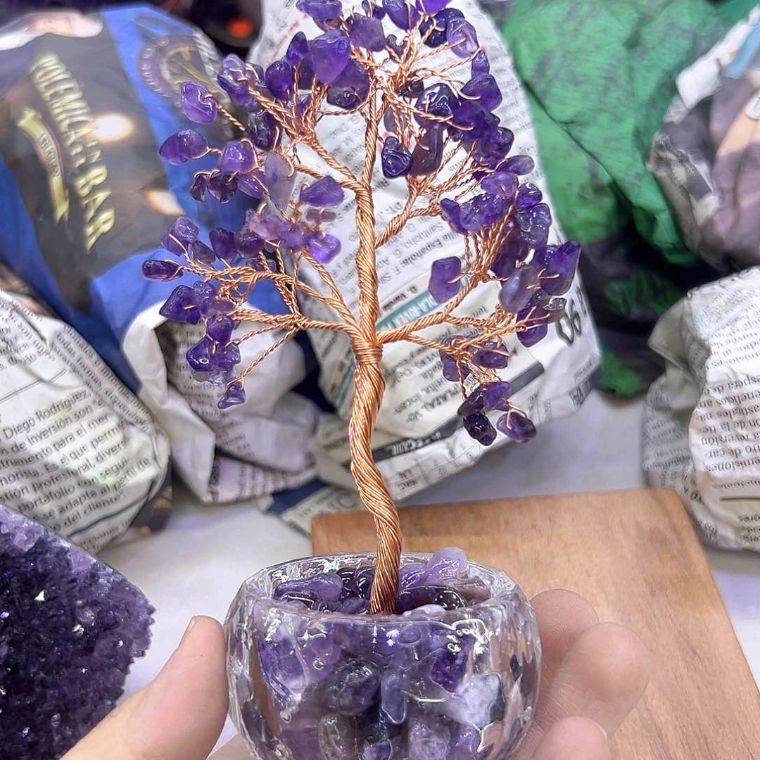 紫晶水晶摆件未镶嵌