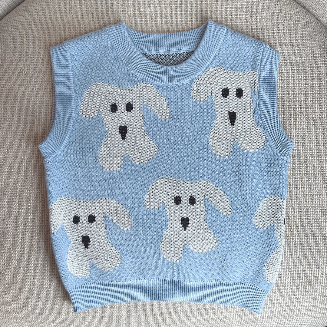 【卡通针织背心马甲 小乐妈咪】宝宝春秋儿童装婴儿无袖上衣C7