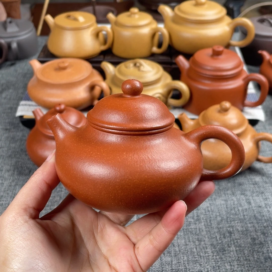 紫砂茶壶40目红降坡容天200全手工