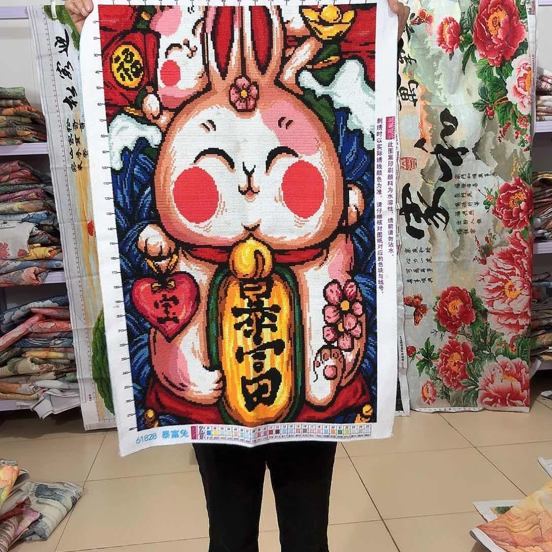 棉十字绣成品出售