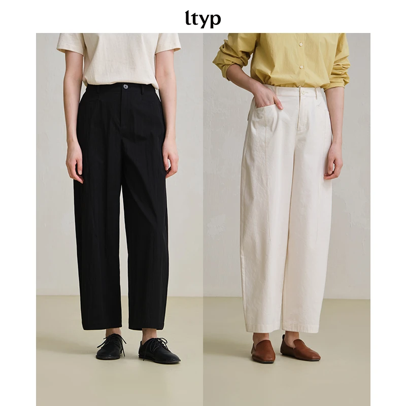 ltyp 2.3 微皱肌理O型萝卜裤宽松休闲Y104251058