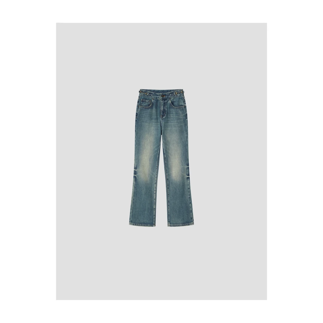 KEEP KAPU靠谱【长腿范本2.0】新款时尚重工做旧显瘦牛仔裤KP24637