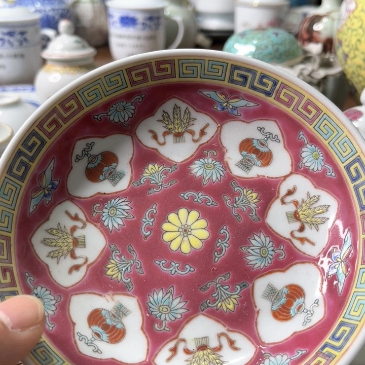 摆件景德镇陶瓷粉彩杯子
