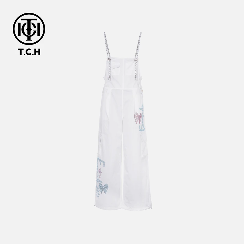 TCH私服烫钻工艺新时尚淑女百搭新潮流长裤女T75B20E5065轻奢tch