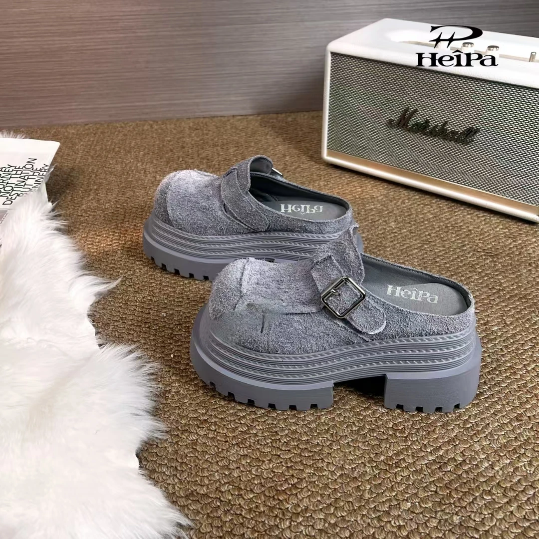 【HeiPa】广州淼淼家（晨曦微光）春季穿新款厚底时尚韩版乐福鞋女款